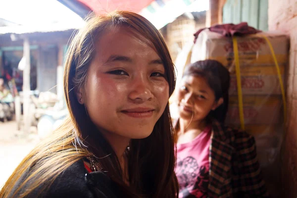Teenage Girls in Falam, Myanmar (Burma) — Stock Photo, Image