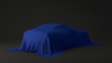 Mavi spor araba tanıtımı