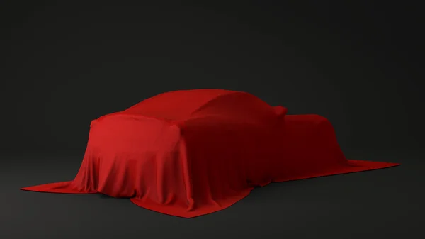 Präsentation des roten Sportwagens — Stockfoto