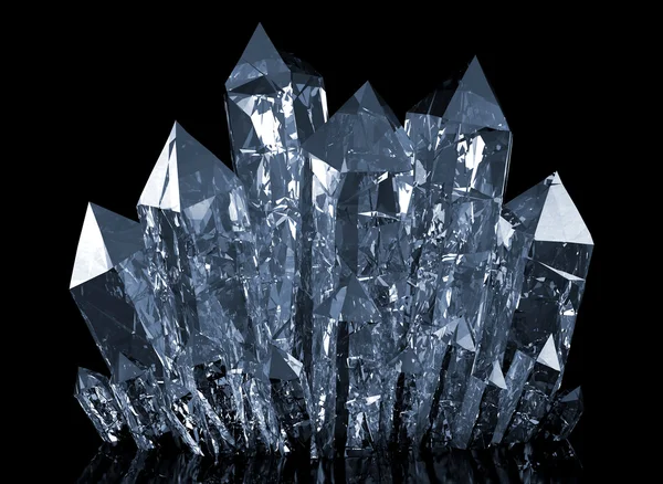 Cristaux de quartz en croissance — Photo