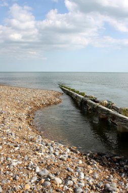 Eastbourne yakınındaki Cuckmere beach