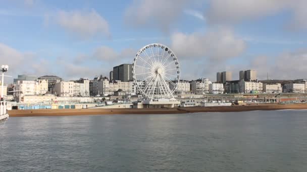 Vista sobre Brighton city A partir de Reino Unido — Vídeo de Stock