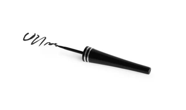 Brush for eyeliner with wavy line — Stock Photo, Image