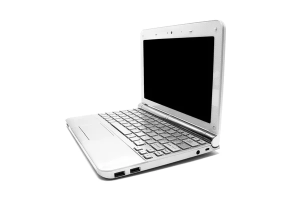 블랙 모니터와 netbook — 스톡 사진