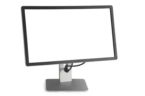 Monitor s bílá obrazovka — Stock fotografie