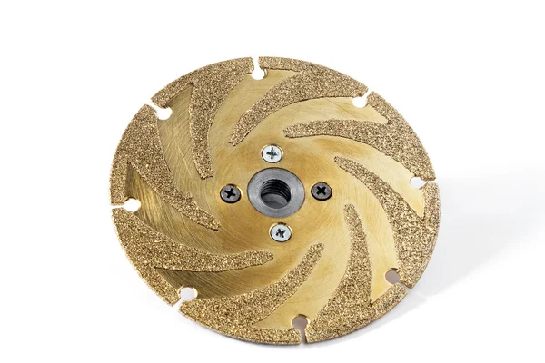 Gold studded diamond blade — Stock Photo, Image