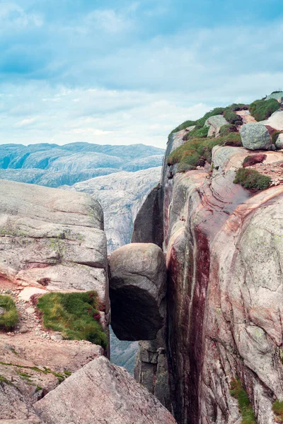 Uitzicht Kjerag Steen Bergen Van Noorwegen — Stockfoto