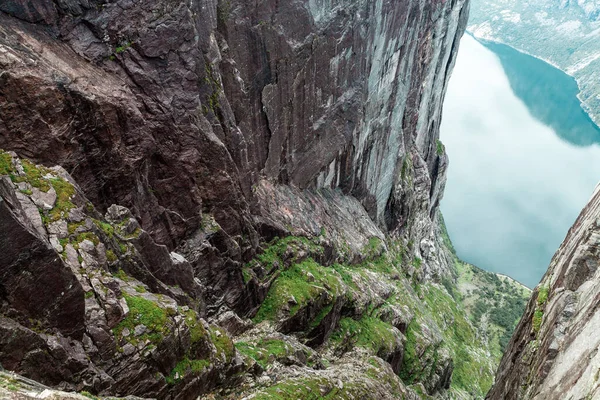 Bovenaanzicht Van Noorse Fjord — Stockfoto