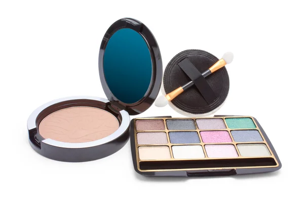 Eyeshadow and powder — Stock Photo, Image