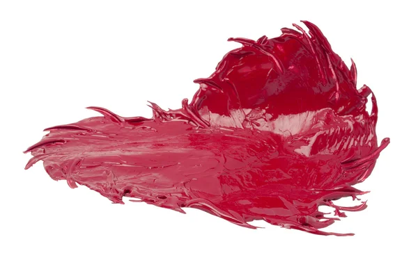 Rood hart geschilderd in gouache — Stockfoto