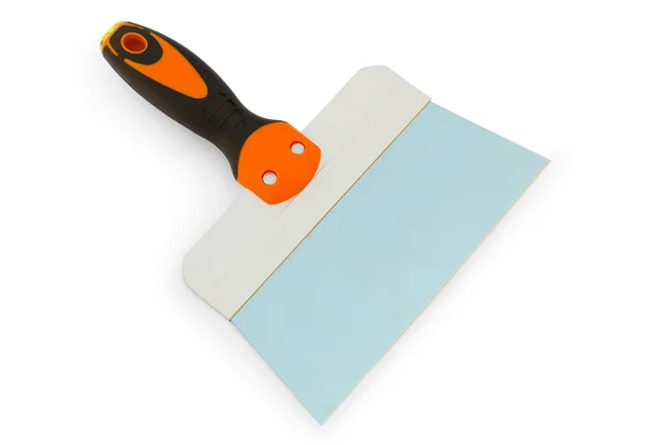 Nůž s černou a oranžovou gumovou rukojetí — Stock fotografie