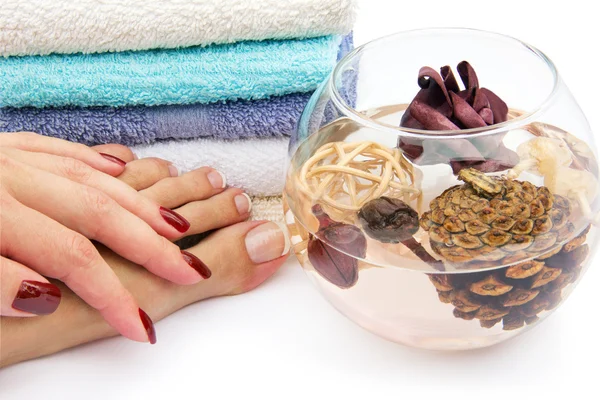 Hand and feet spa treatment — Stock Photo, Image