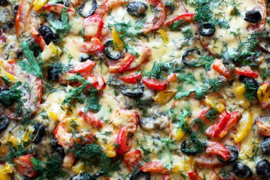Pizza bir arka plan olarak