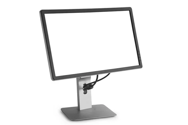 Monitor s bílá obrazovka — Stock fotografie