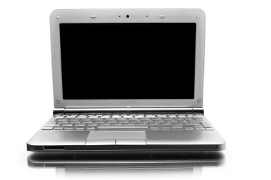 Netbook ile siyah monitör