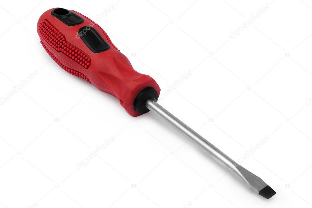 red flat tip screwdriver 