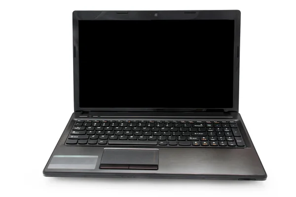 Siyah monitör ile dizüstü bilgisayar — Stok fotoğraf