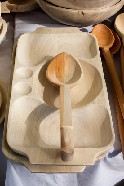 Detail of wood hitckenware — Stock Photo, Image