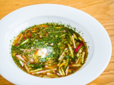 Rus geleneksel çorba okroshka