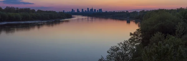 华沙市中心的全景 — 图库照片