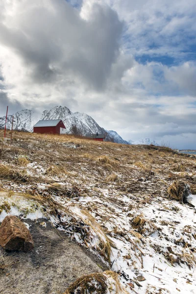 Kış manzarası Lofoten Adaları — Stok fotoğraf