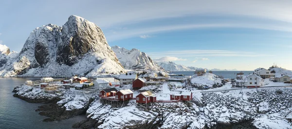 Panorama of Hamnoy island in winter time, Reine, Lofoten Islands — Stock Photo, Image