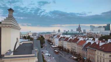 Varşova'daki eski şehir panoraması Üstten Görünüm