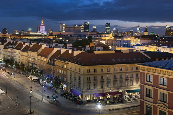 Top view  of the old town in Warsaw, Poland — Stock Photo, Image