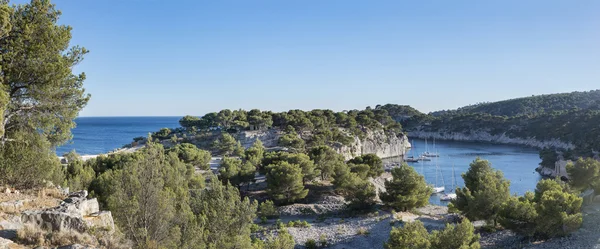 Panoramic view on calanques in Cassis — Stock Photo, Image
