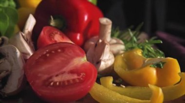 Renkli meyve karışımı 