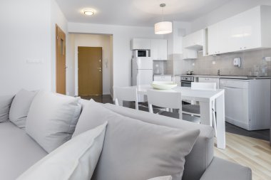 Açık alan, modern iç mekan tasarımları mutfak 