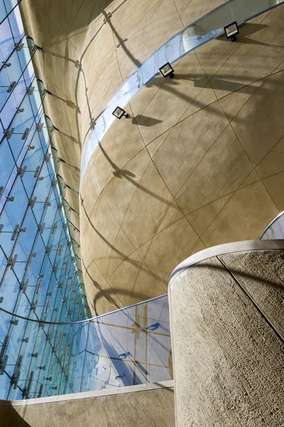 Futuristic hall in Museum of History of Polish Jews in Warsaw — Stock Photo, Image