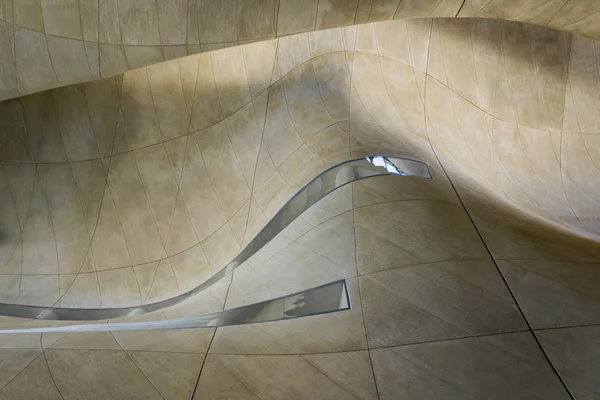 Futuristic vault in Museum of History of Polish Jews in Warsaw. — Stock Photo, Image