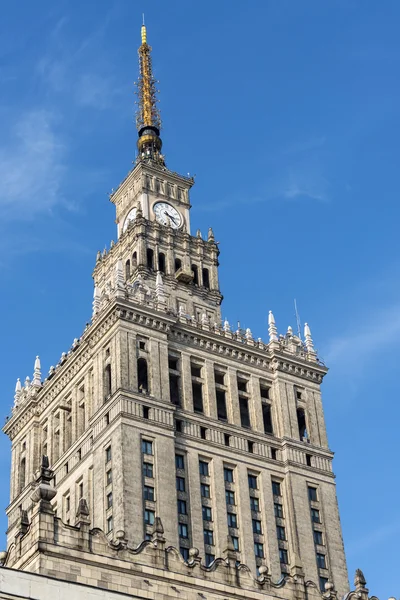 Topo do Palácio da Cultura e Ciência — Fotografia de Stock