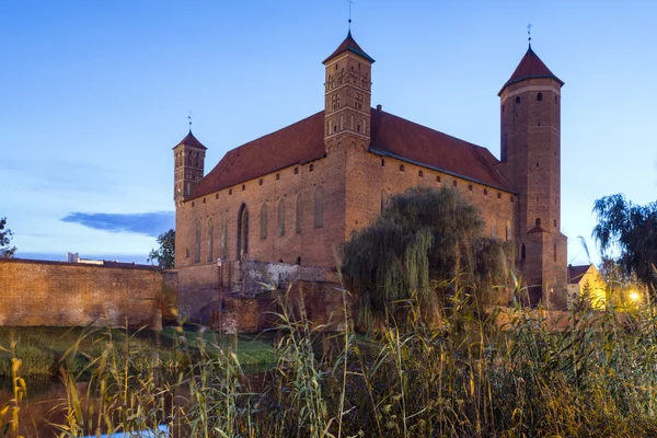 Lidzbark Warminski, Polonya eski Gotik kale — Stok fotoğraf