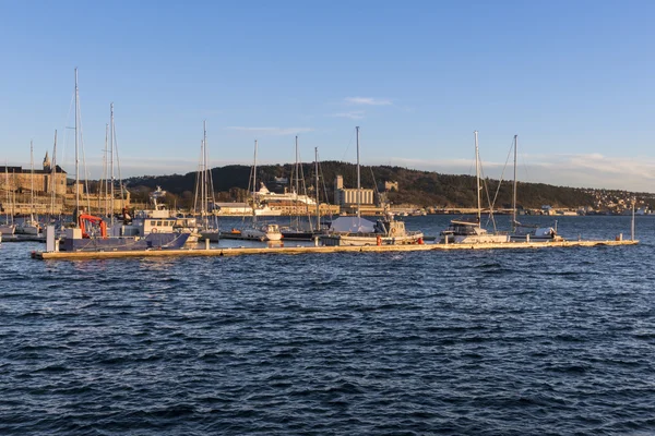 View of Oslo fjord and habor — Stock Photo, Image