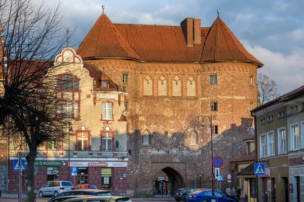 Zabytkowe budynki w Lidzbark Warminski — Zdjęcie stockowe