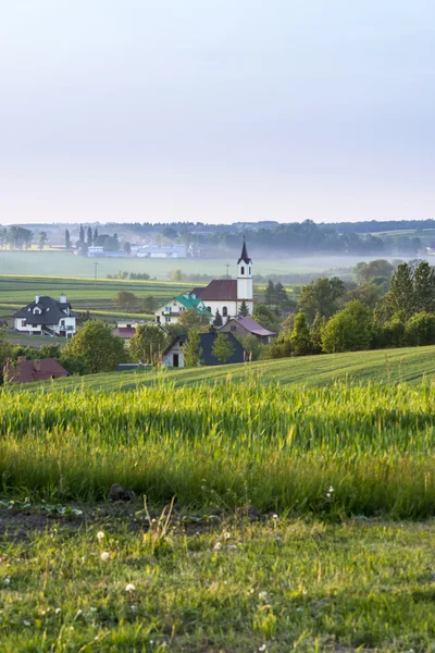 Petit village sur la campagne polonaise — Photo