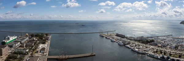 Panorama z přístavu Gdyně, Polsko — Stock fotografie
