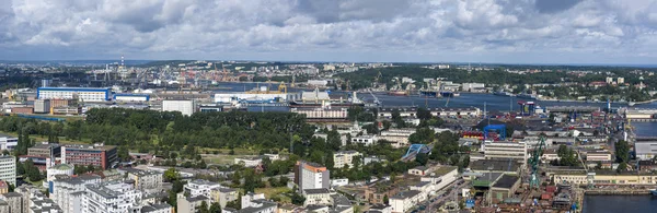 Panoráma kikötő Gdynia, Lengyelország — Stock Fotó