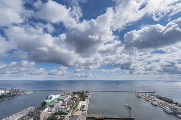 Letecký pohled na Gdynia — Stock fotografie