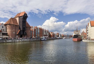 Gdansk riverside görünümünü