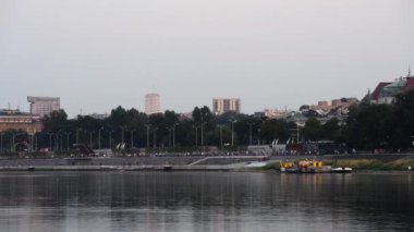 Alacakaranlık saat sırasında Varşova tarihi kent Panoraması