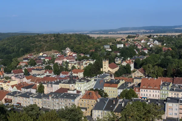 Légi kép teszi Bolkow város Lengyelországban — Stock Fotó