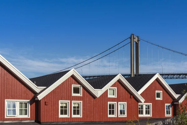 Lofoten Adaları tatil evleri — Stok fotoğraf