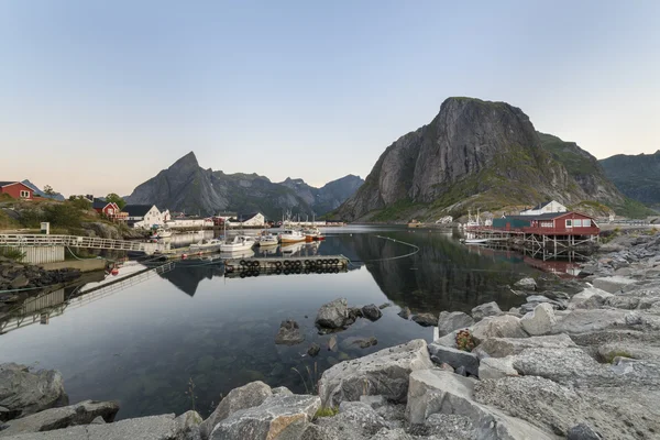 A small fishing port in the Hamnoy, Lofoten Islands — Stock Photo, Image