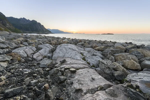 Tramonto sulle Isole Lofoten, Norvegia — Foto Stock