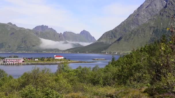 Лофотенский архипелаг Норвегии — стоковое видео