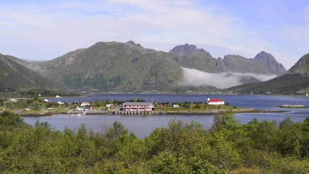 Lofoten-eilandengroep in Noorwegen — Stockvideo