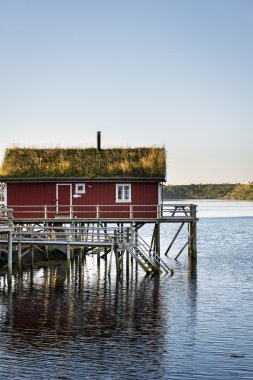 Ahşap evde lofoten adalar, Norveç